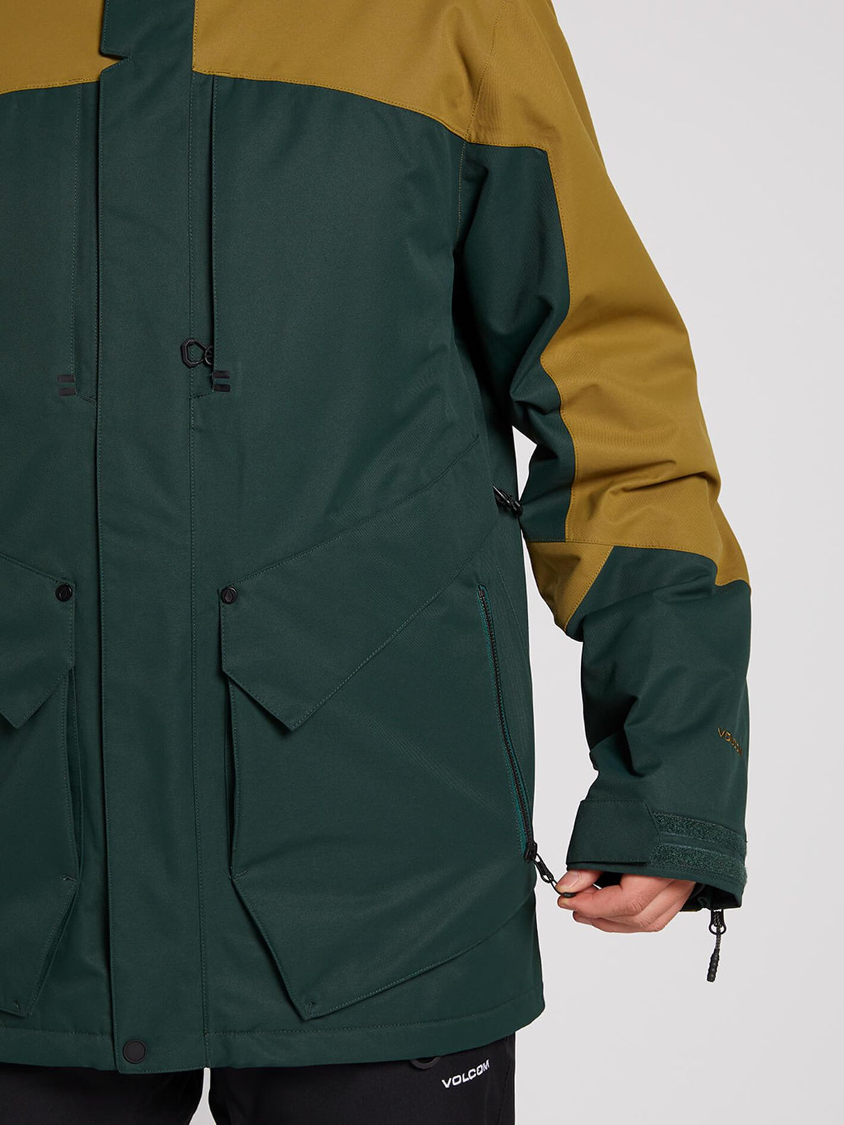 Mens Anders 2L Tds Jacket Dark Green Volcom Europe