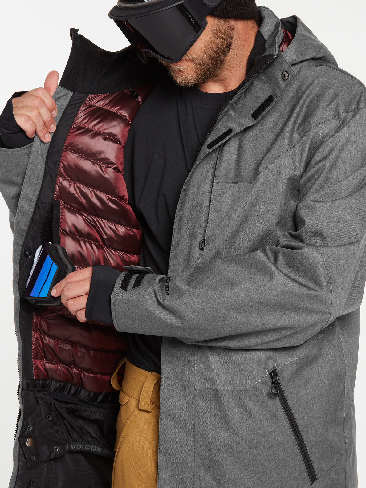 Anders 2L Tds Inf Jacket SKY GREY Volcom Europe
