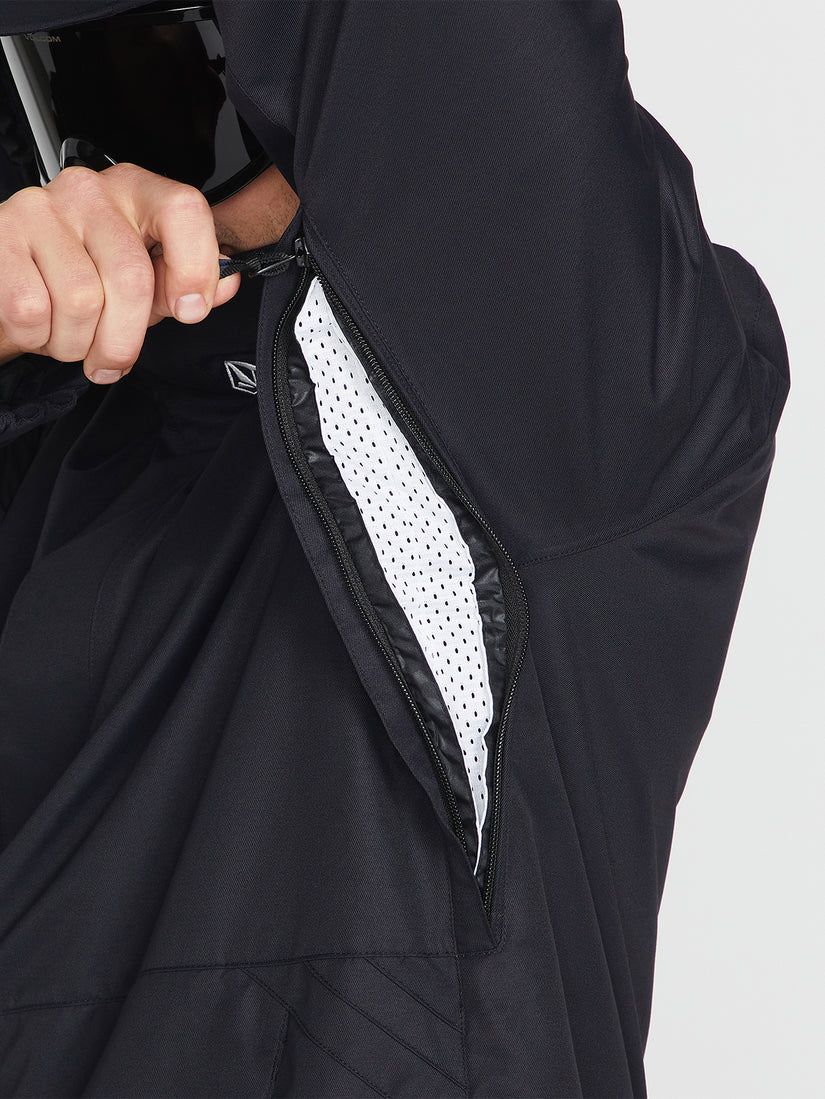 Volcom Iconic Stone pullover ski jacket in black Volcom Iconic Stone pullover ski jacket in black