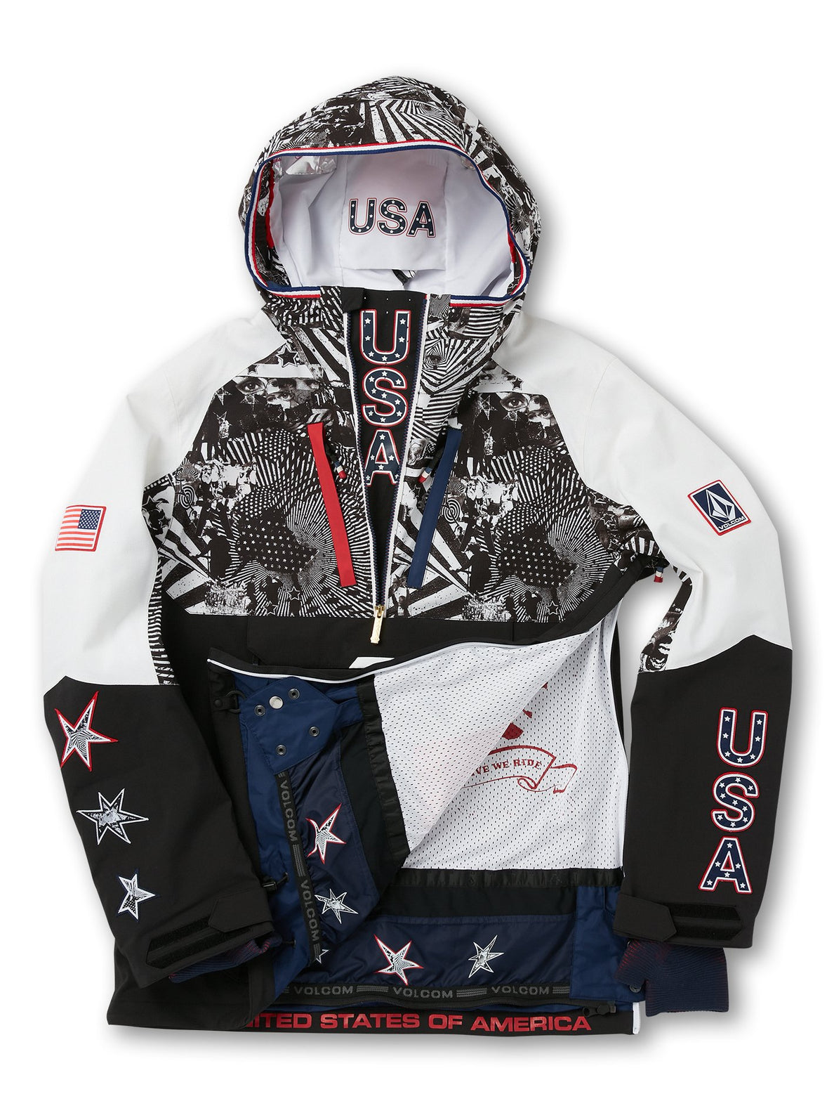 Ou Brighton Pullover Jacket - BLACK WHITE (G0602200_BWH) [2]
