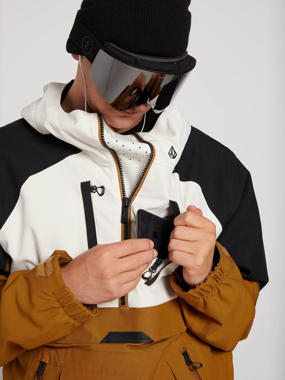 Volcom brighton cheap pullover jacket caramel