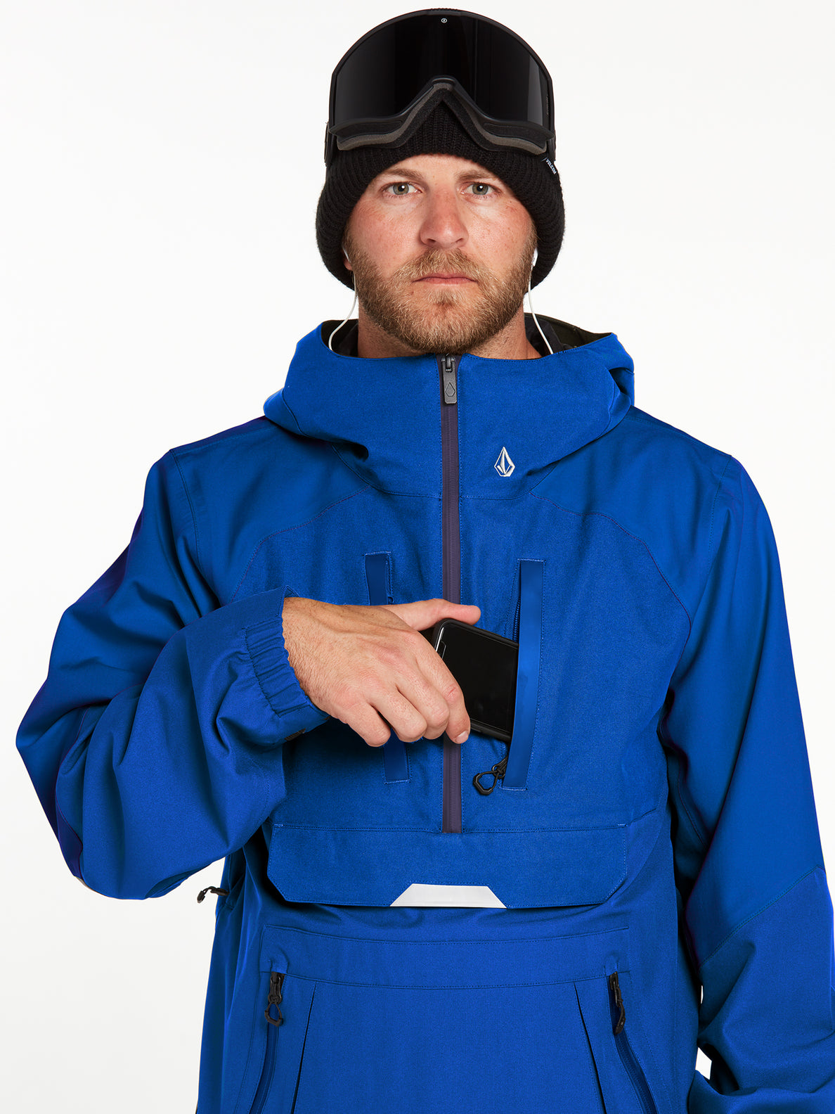Blue outlet pullover jacket