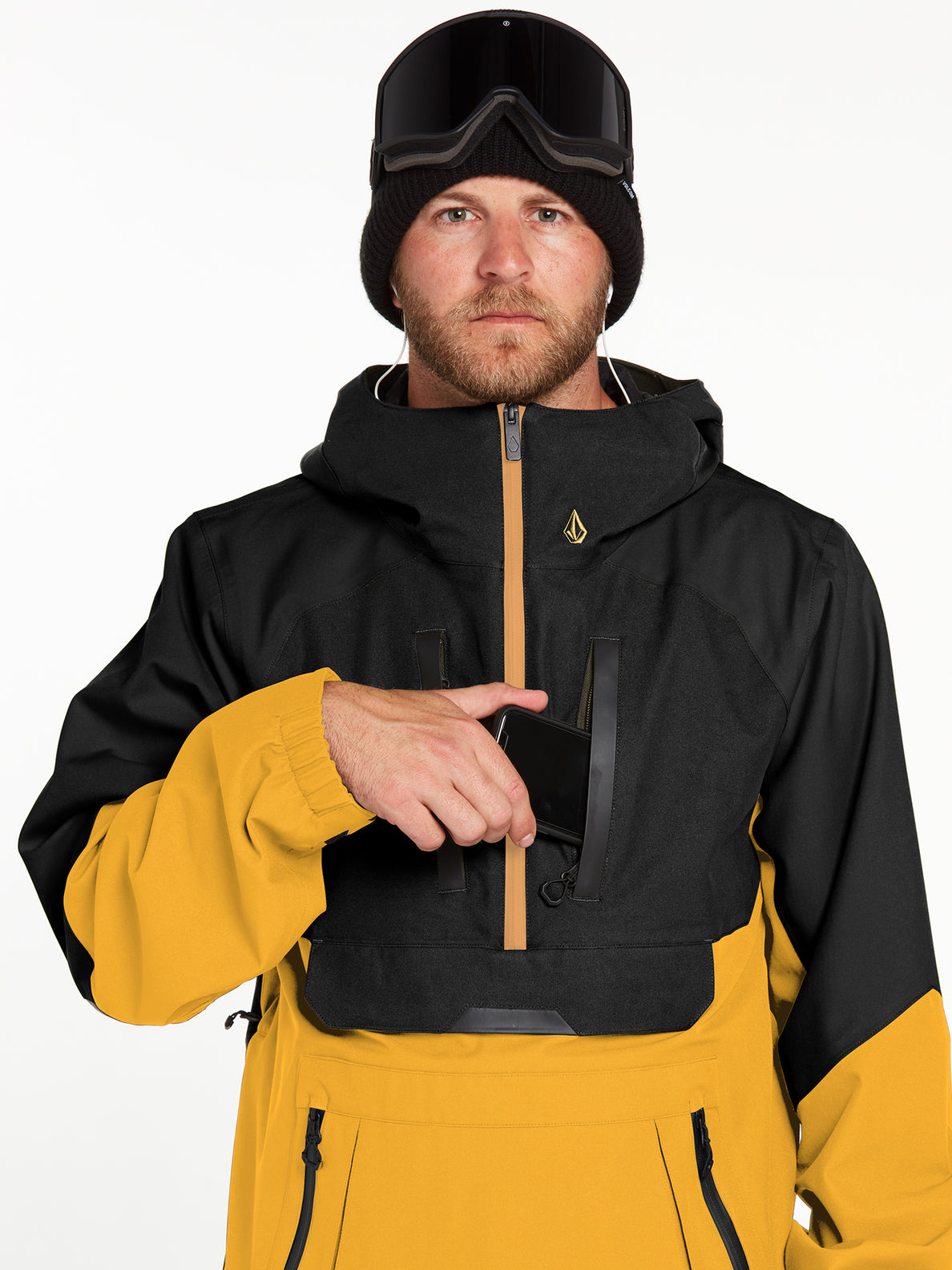 Volcom brighton pullover jacket caramel on sale
