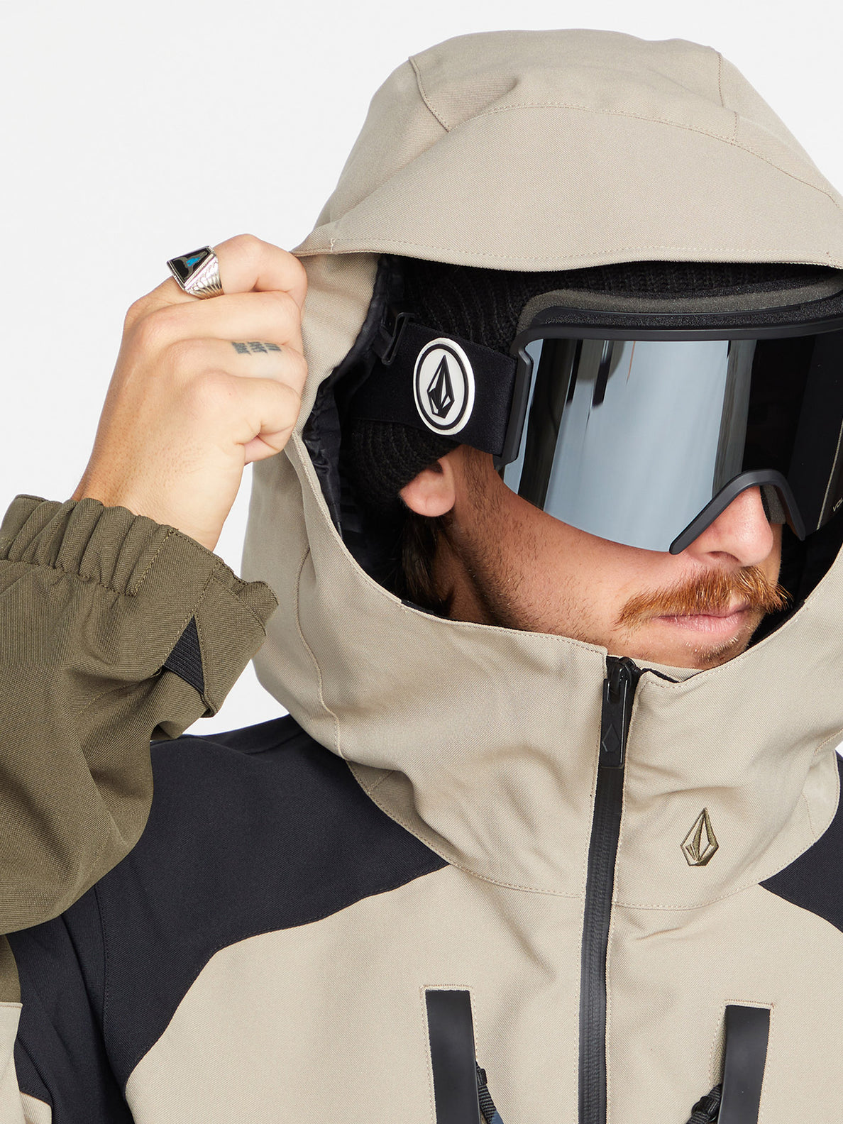 Volcom brighton pullover jacket caramel on sale