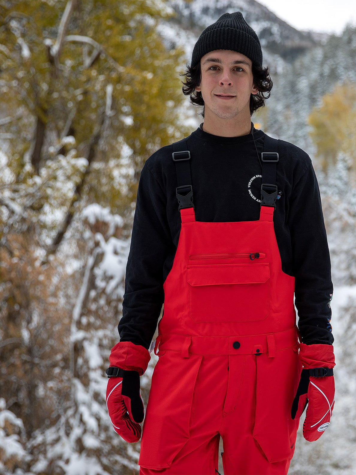 Red snow clearance bibs