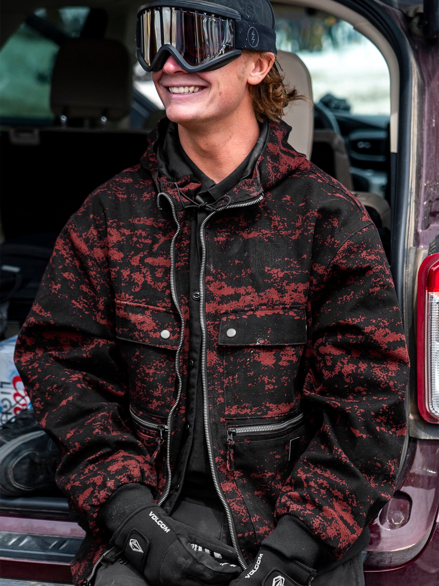 Dustbox Jacket - MAROON CAMO - Men - Volcom EU – Volcom Europe