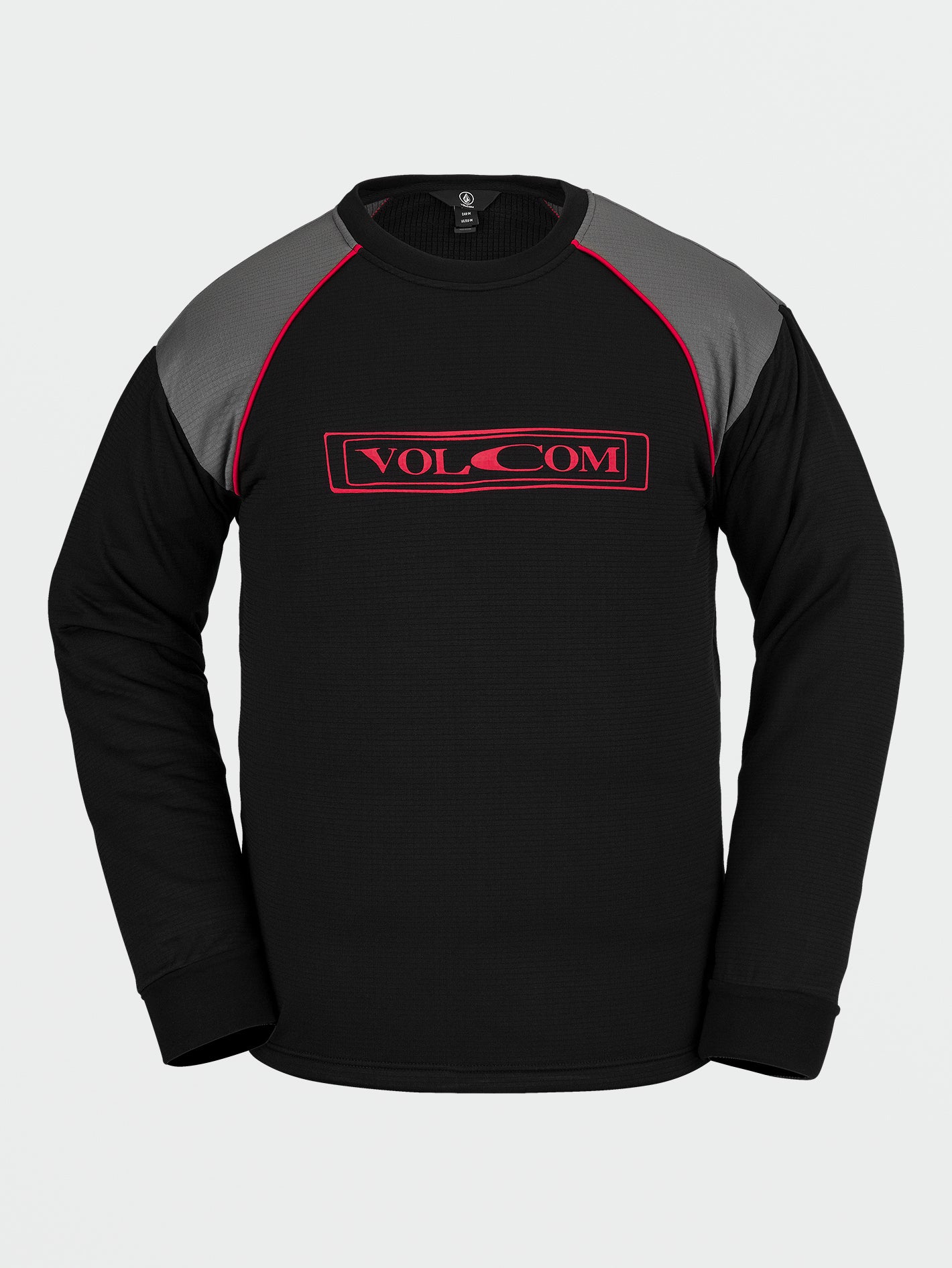Waffle Backed Fleece Sweatshirt - Black