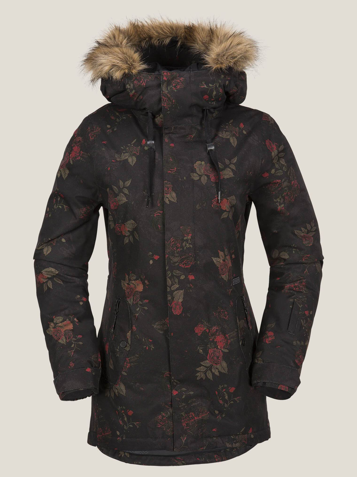 Mission Insulated Jacket - Black Floral Print