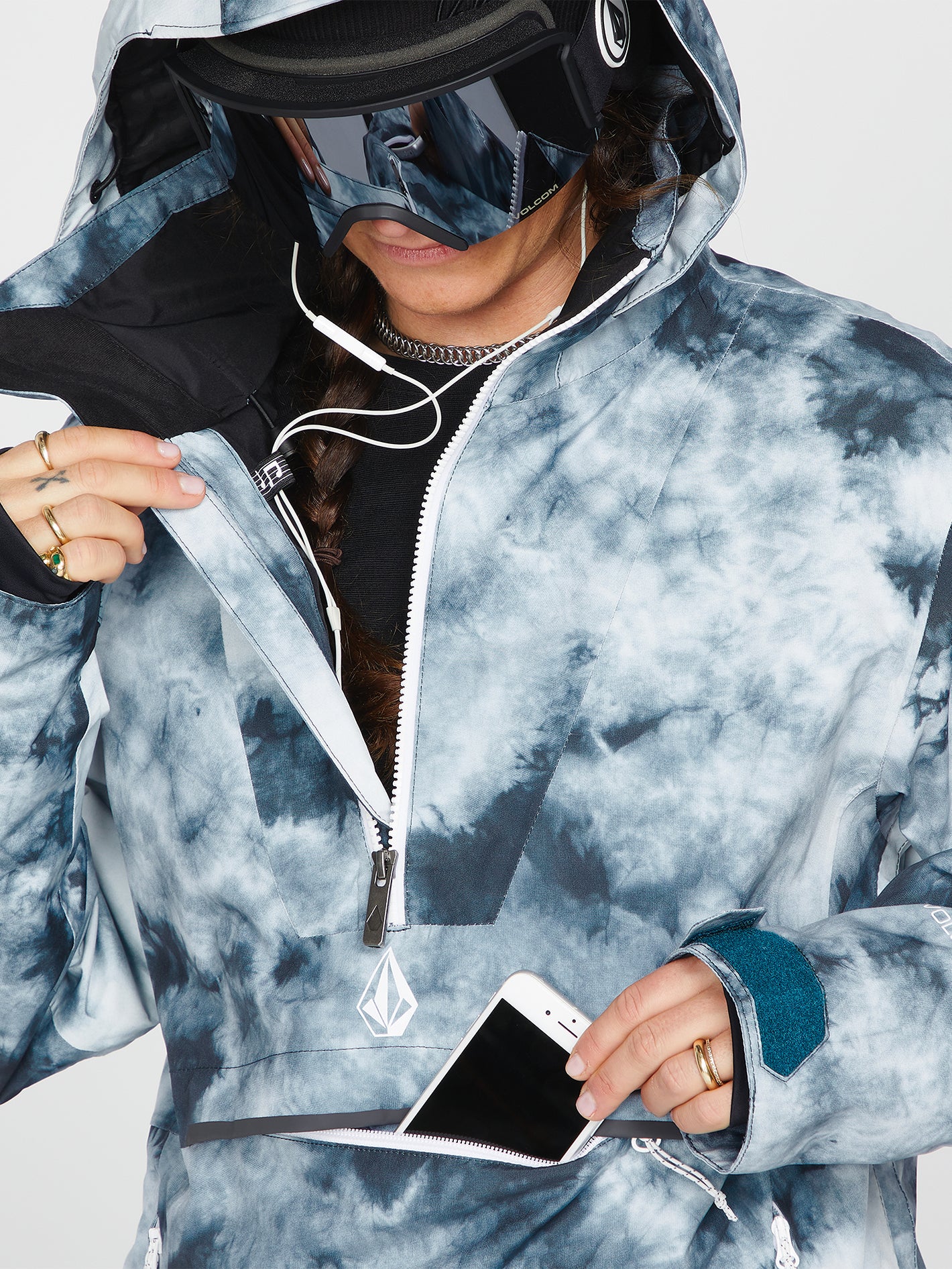 Fern Insulated Gore-Tex Pullover Jacket - Storm Tie-Dye | Volcom