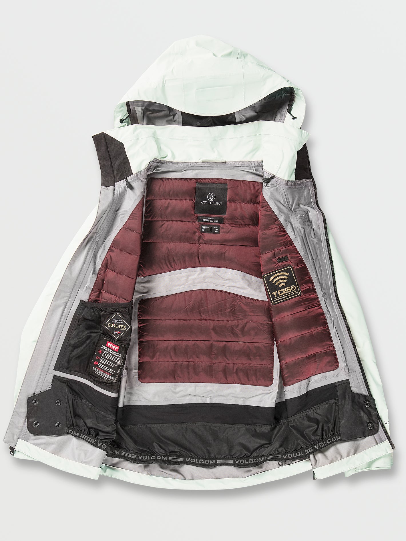Nya Tds Infrared Gore-Tex Jacket - Ice Green | Volcom Europe Nya Tds Infrared Gore-Tex Jacket - Ice Green | Volcom Europe