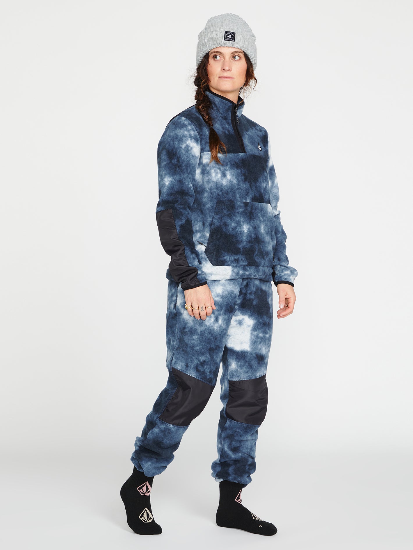 Polar Fleece Trousers - Storm Tie-Dye