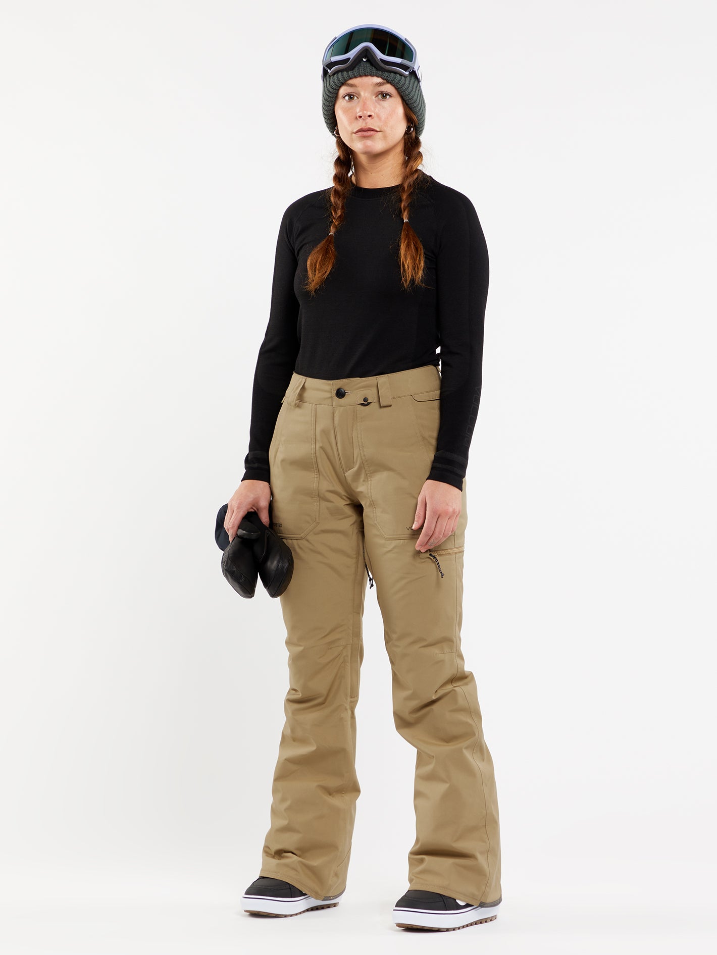 Knox Insulated Gore-Tex Trousers - DARK KHAKI - Women - Volcom EU
