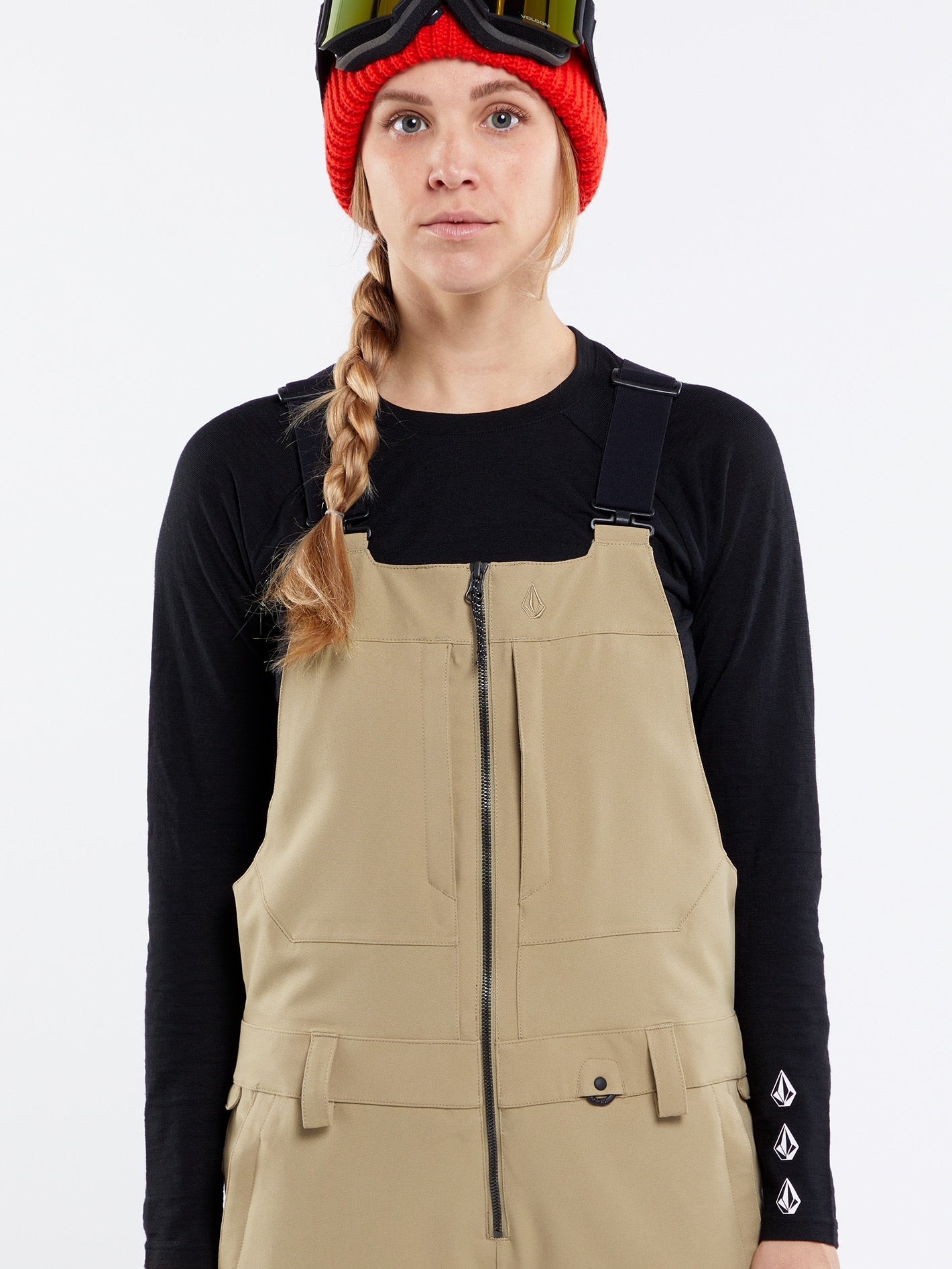 Swift Bib Overall - DARK KHAKI - Women - Volcom EU – Volcom Europe