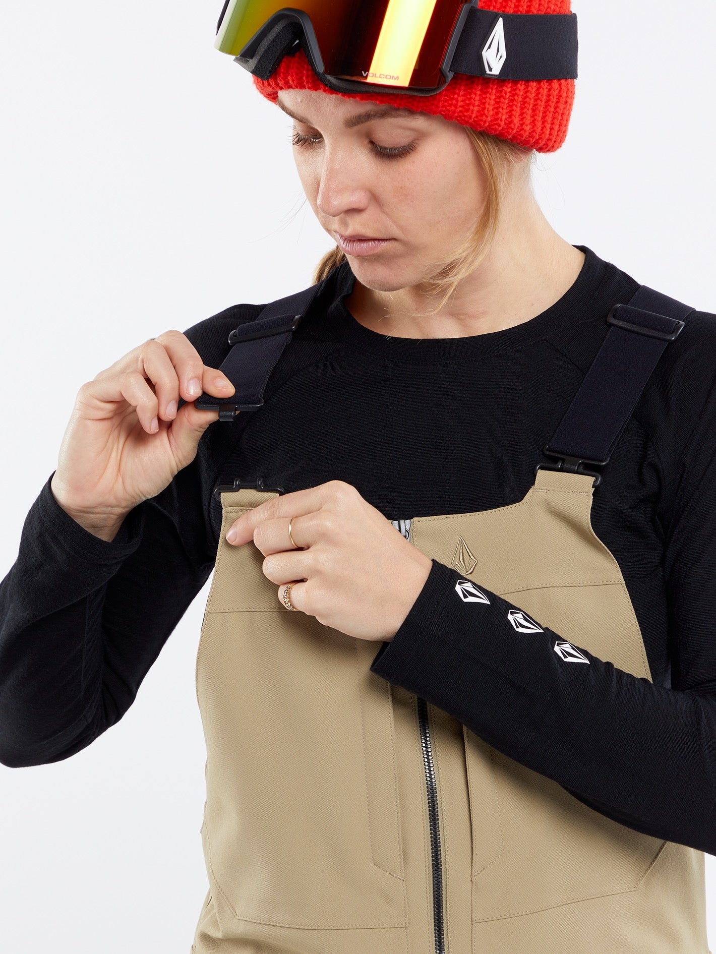 Swift Bib Overall - DARK KHAKI - Women - Volcom EU – Volcom Europe