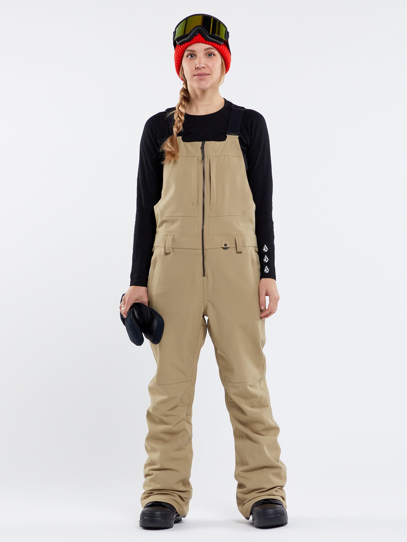 Swift Bib Overall - DARK KHAKI - Women - Volcom EU – Volcom Europe