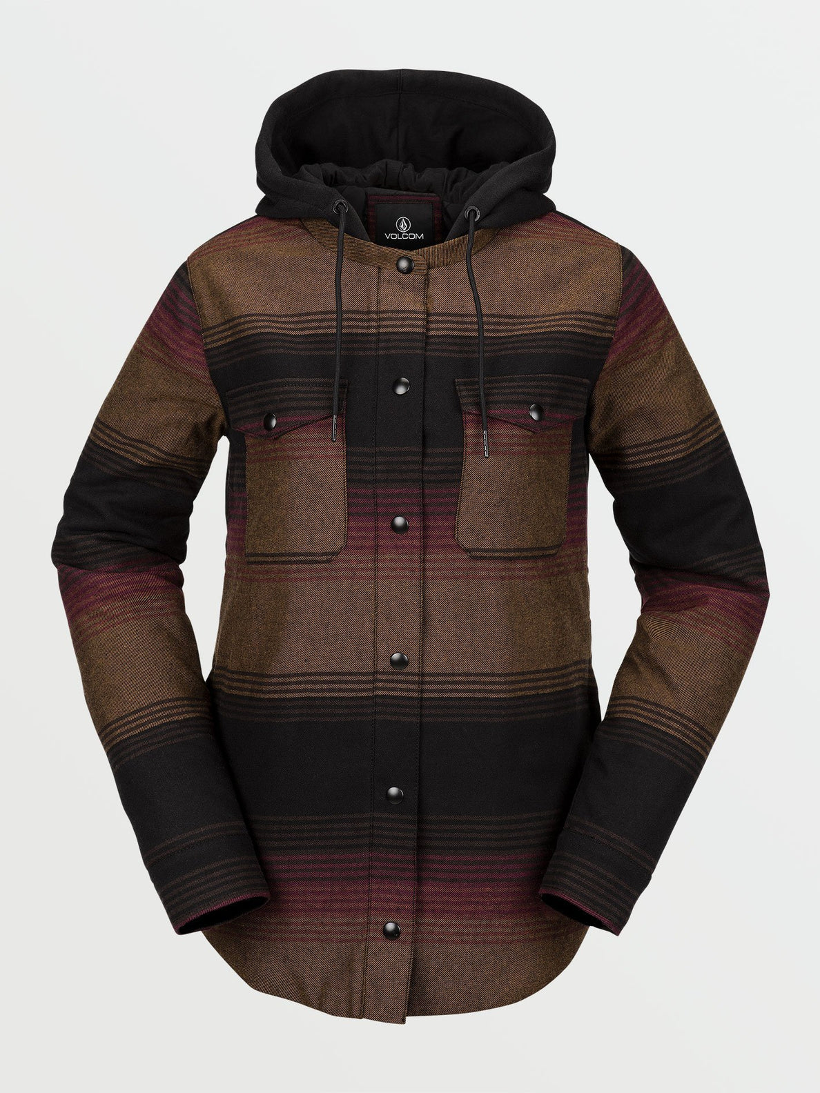 Hooded Flannel Jacket Stripe