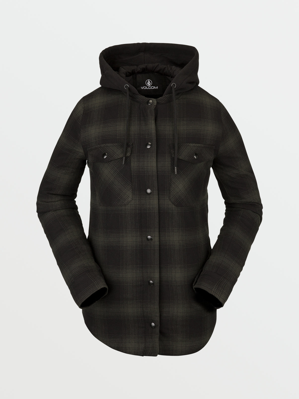 Volcom hooded top flannel jacket