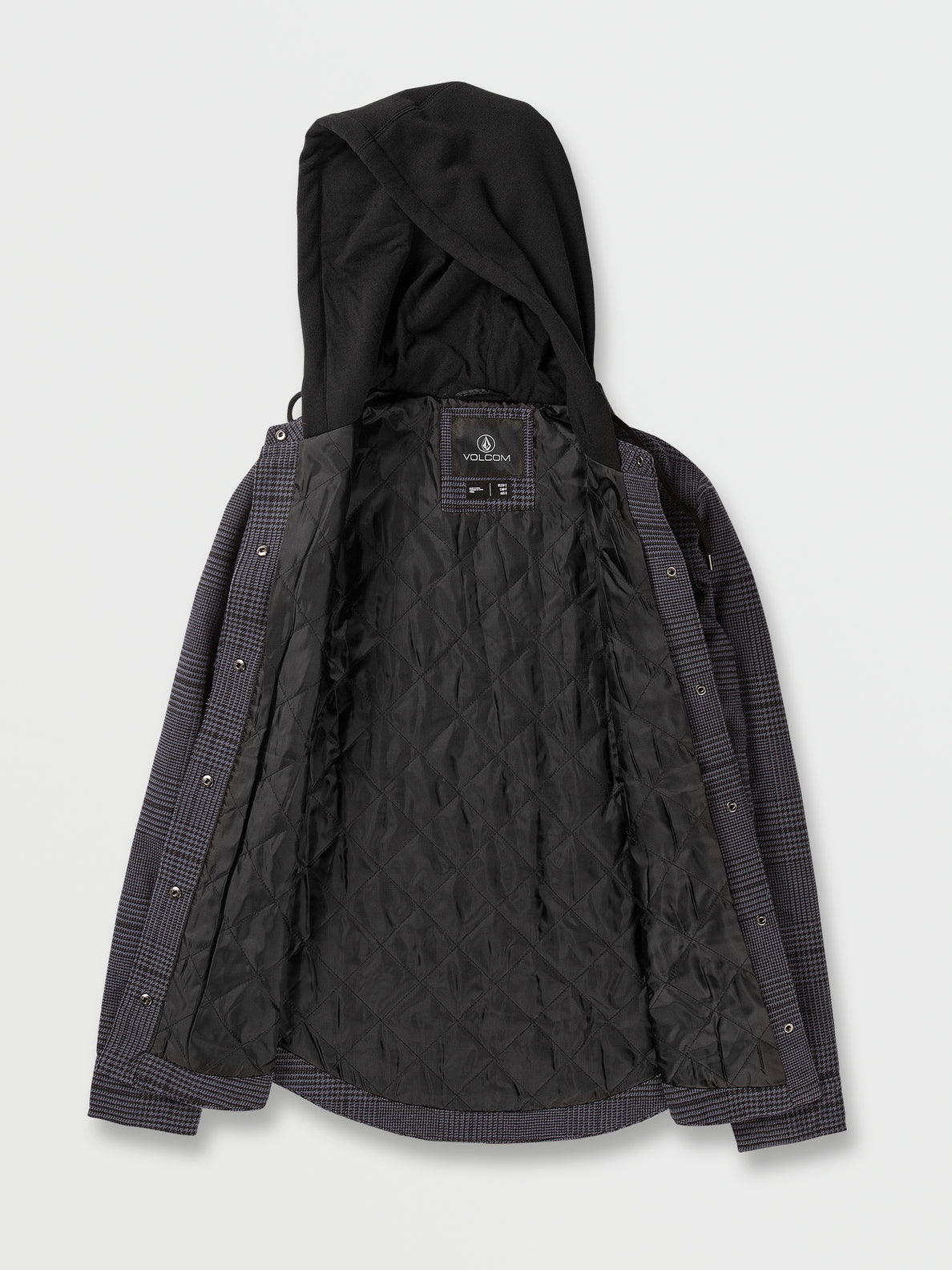 Volcom hooded outlet flannel jacket