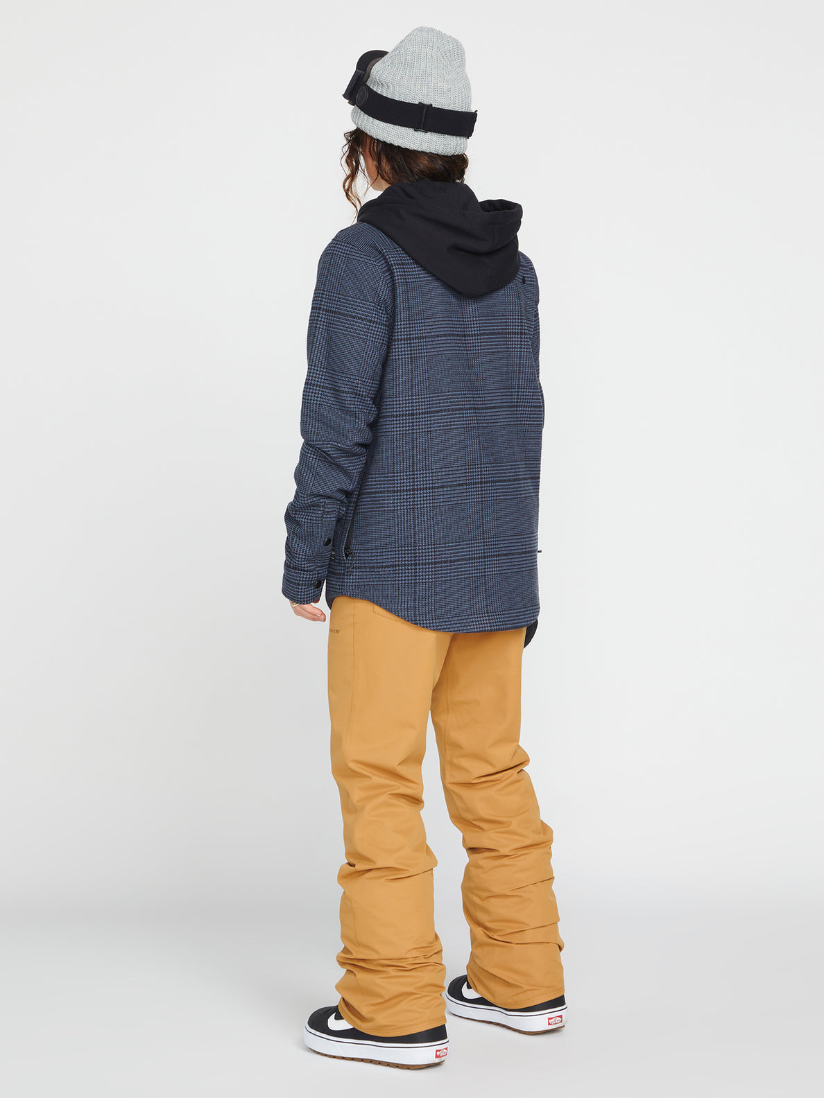 Hooded Flannel Jacket Black Volcom Europe