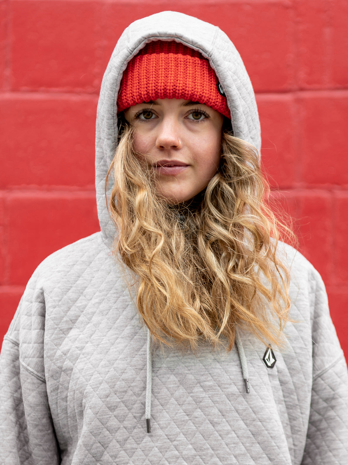 V.Co Air Layer Thermal Hoodie - HEATHER GREY - Women - Volcom EU