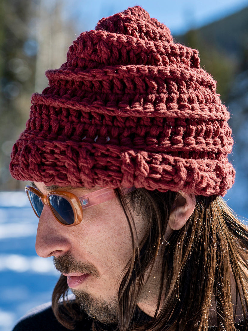 Rav Crochet Knit Beanie MAROON Men Volcom EU