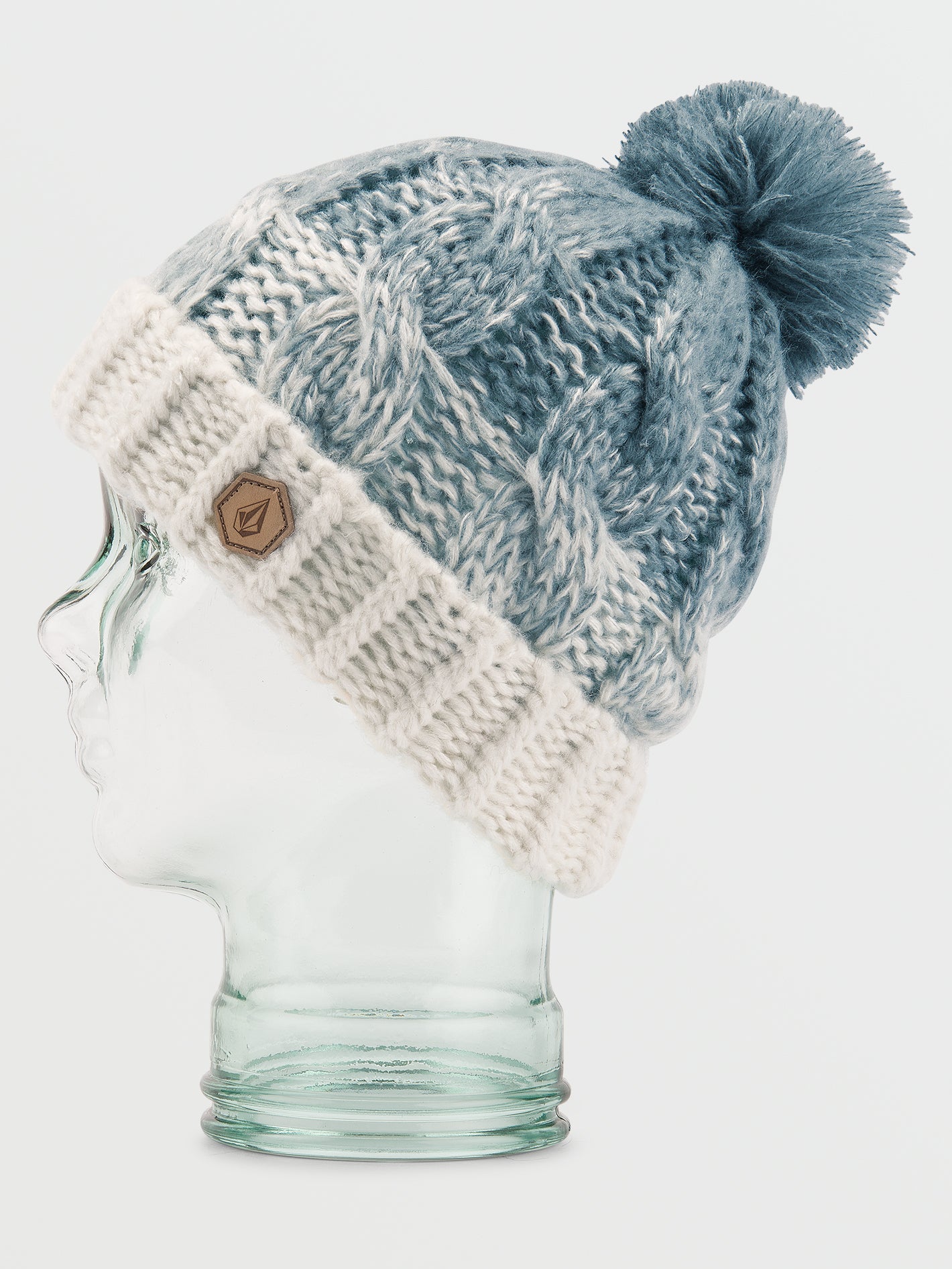 Gradient Hand Knit Beanie - Ice Green