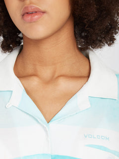 Stay Stripes Shirt - PALE AQUA