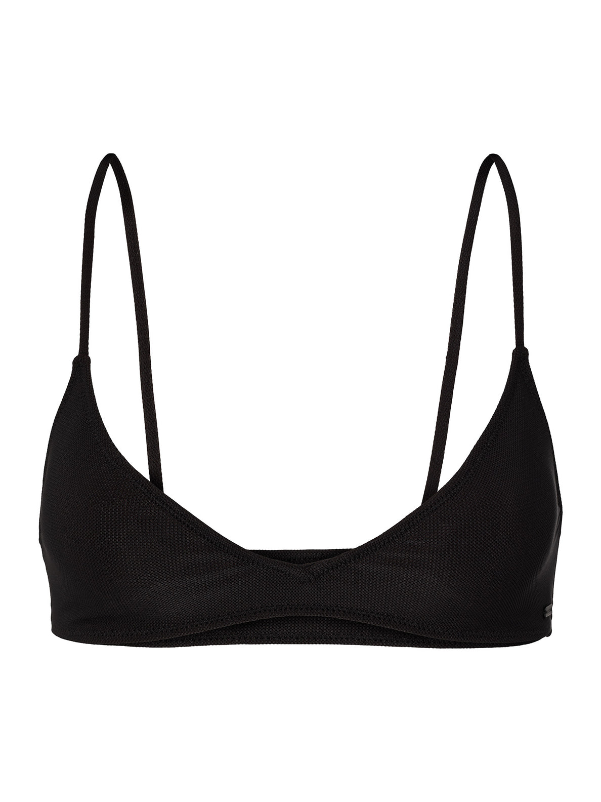 Simply Mesh Vneck Bikini Top - Black (O1012101_BLK) [20]