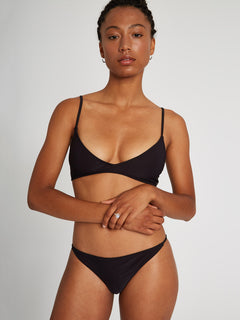 Simply Mesh Vneck Bikini Top - Black (O1012101_BLK) [2]