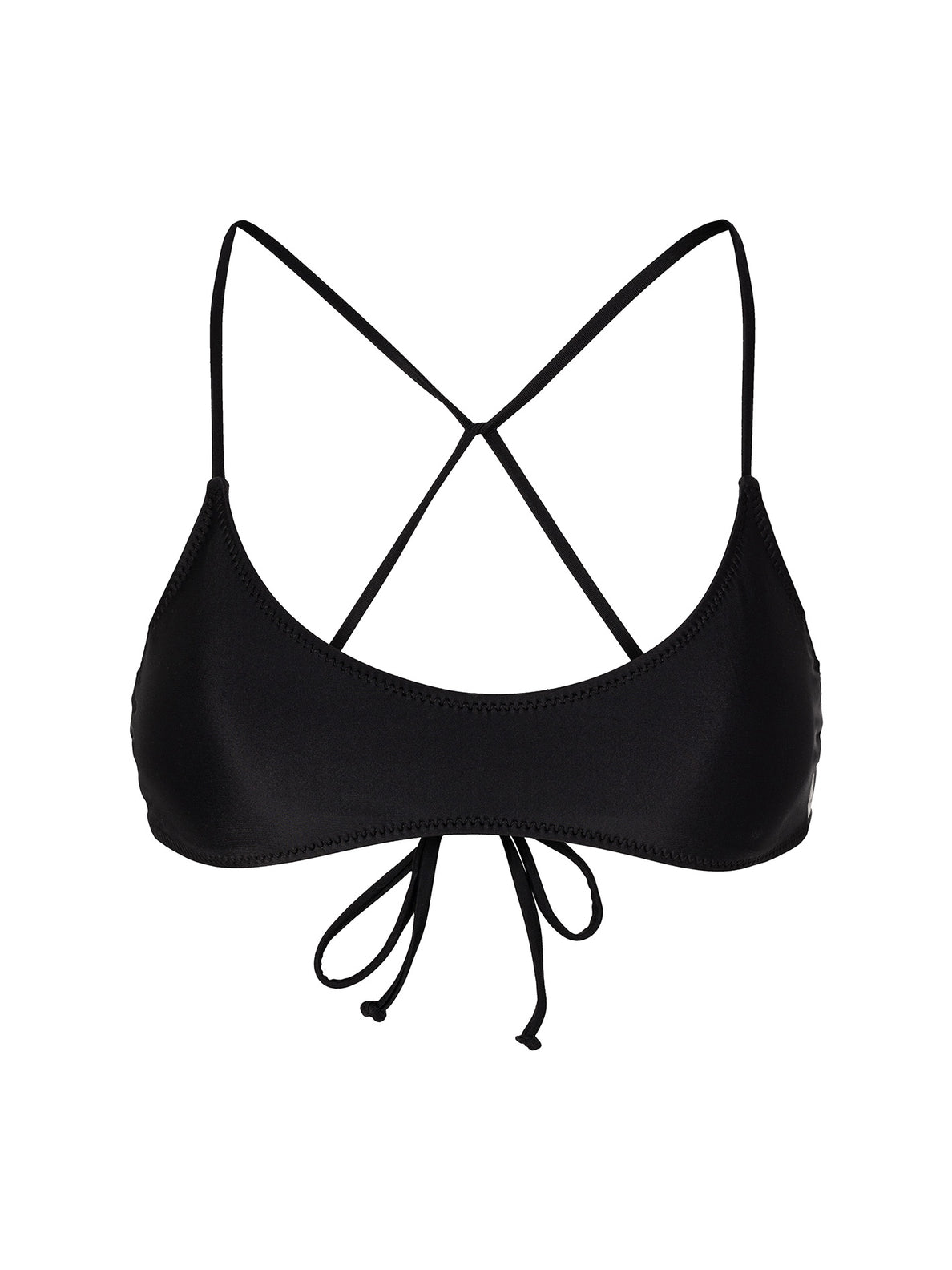 Simply Solid Scoop Bikini Top - Black (O1012108_BLK) [20]