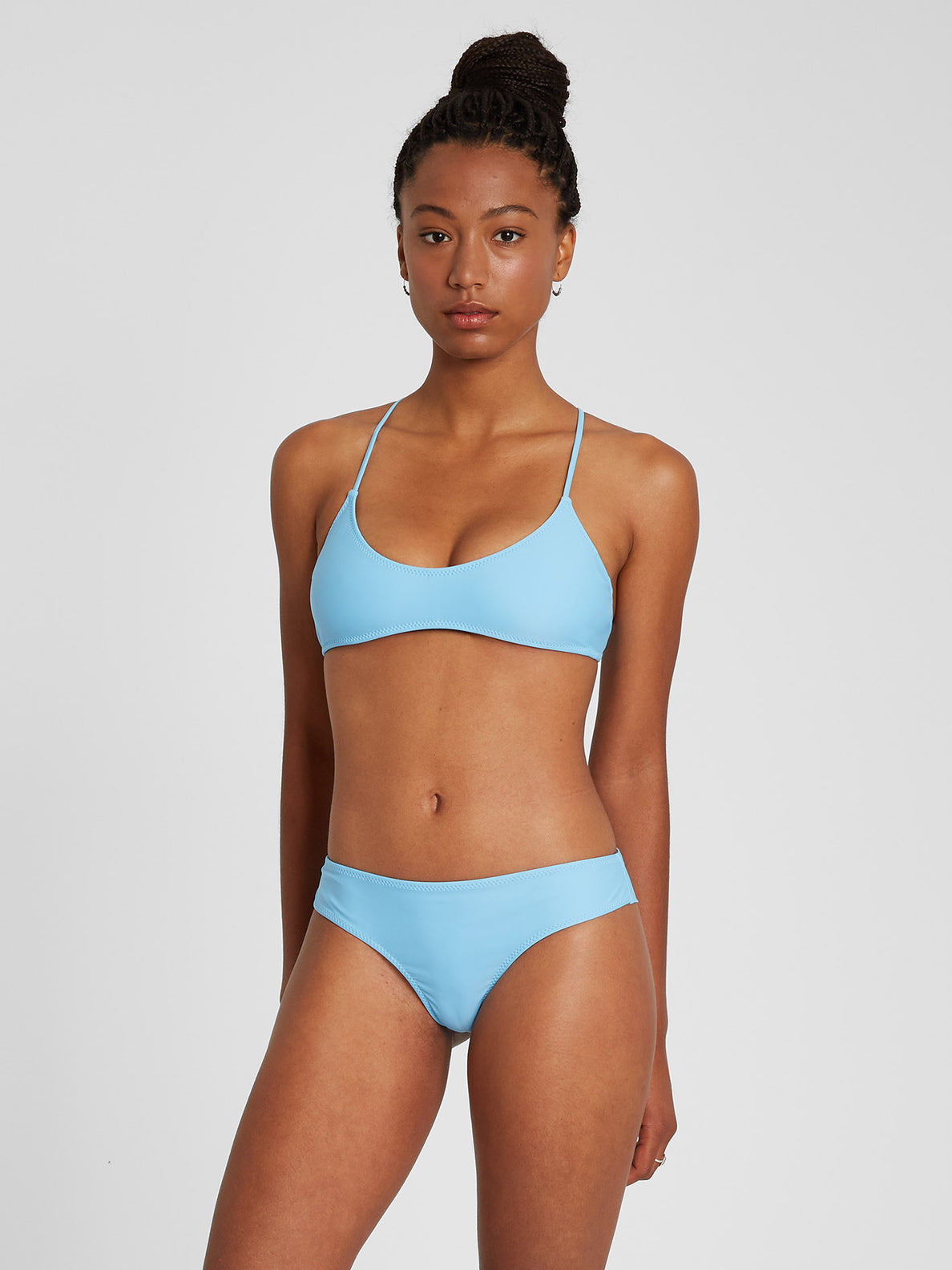 Simply Solid Scoop Bikini Top Coastal Blue Volcom Europe