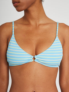 Next In Line Vneck Bikini Top - Coastal Blue (O1012109_CBL) [B]