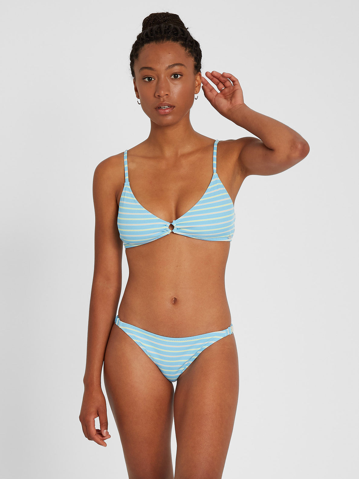 Next In Line Vneck Bikini Top - Coastal Blue (O1012109_CBL) [F]