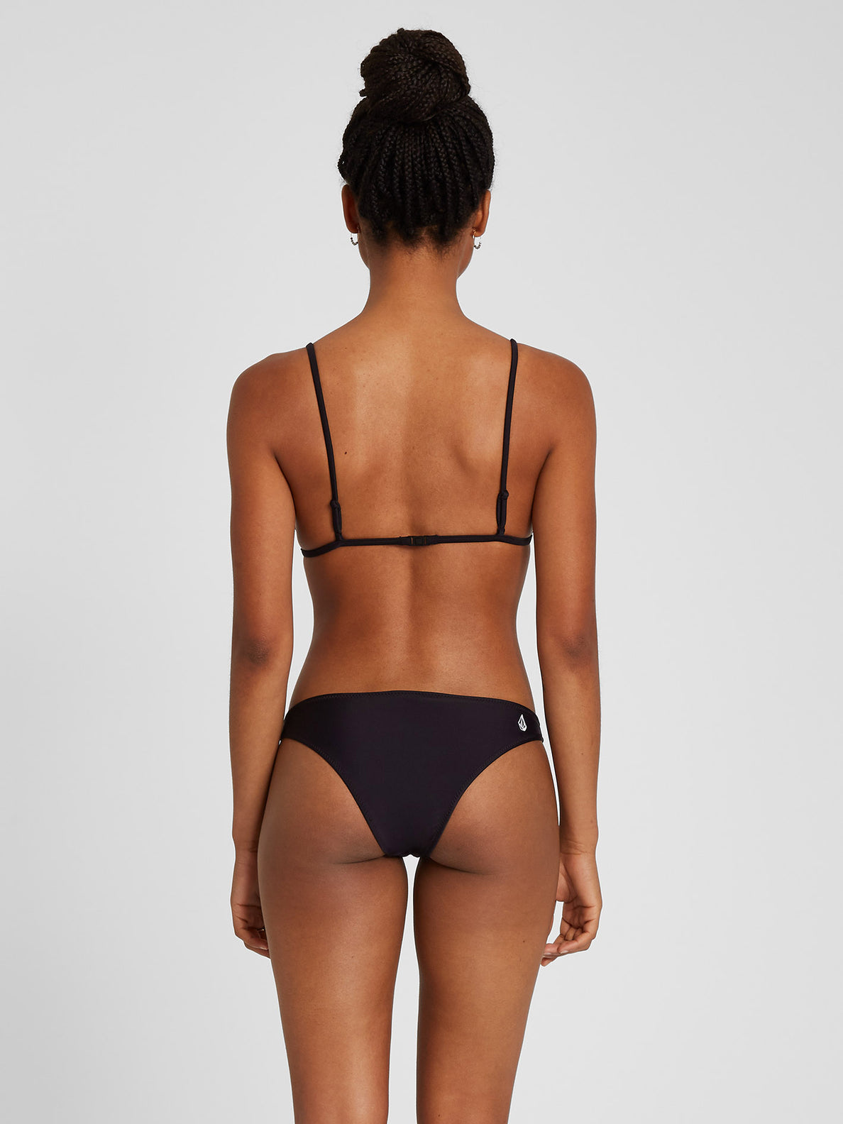 Simply Solid Triangle Bikini Top - Black (O1412100_BLK) [B]