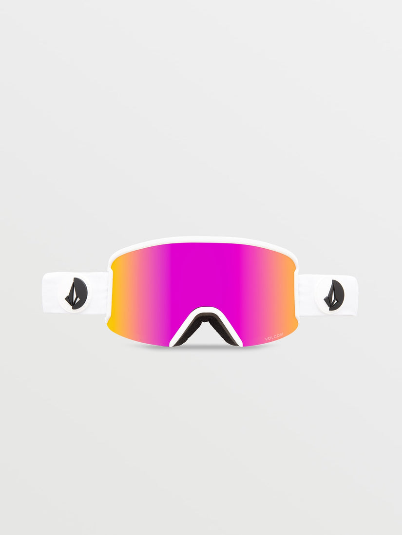 goggle pink Garden Matte White Goggle - Pink Chrome