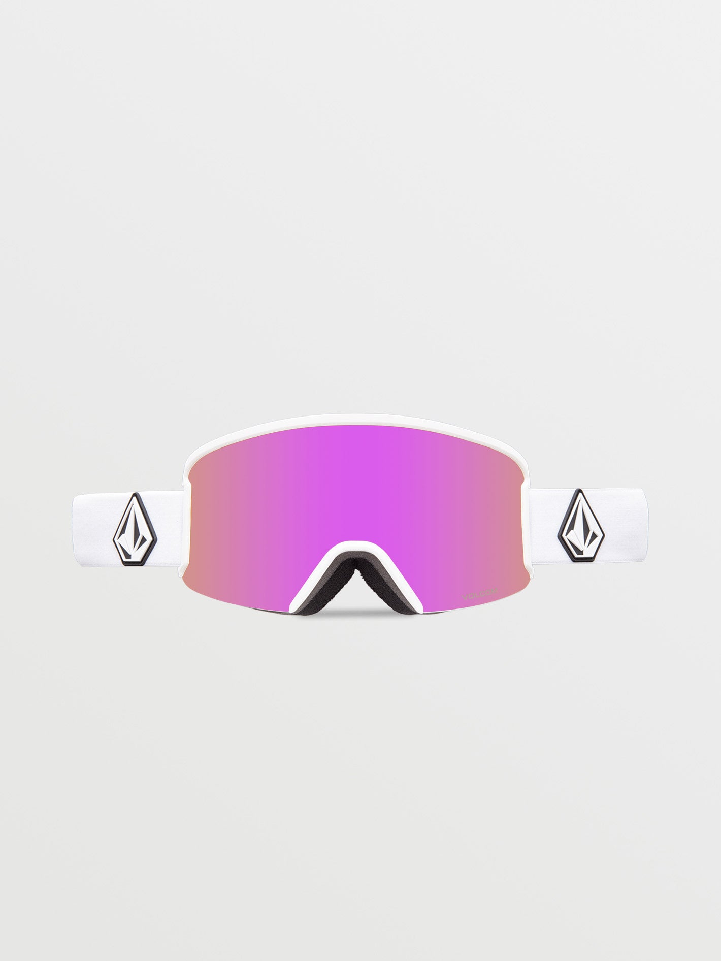Garden Matte White Goggle (+ Bonus Lens - Yellow) - PINK CHROME