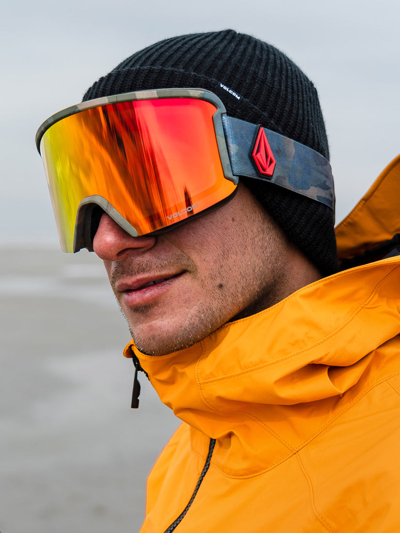Garden Cloudwash Camo Goggle (+ Bonus Lens - Yellow) - RED CHROME - Unisex