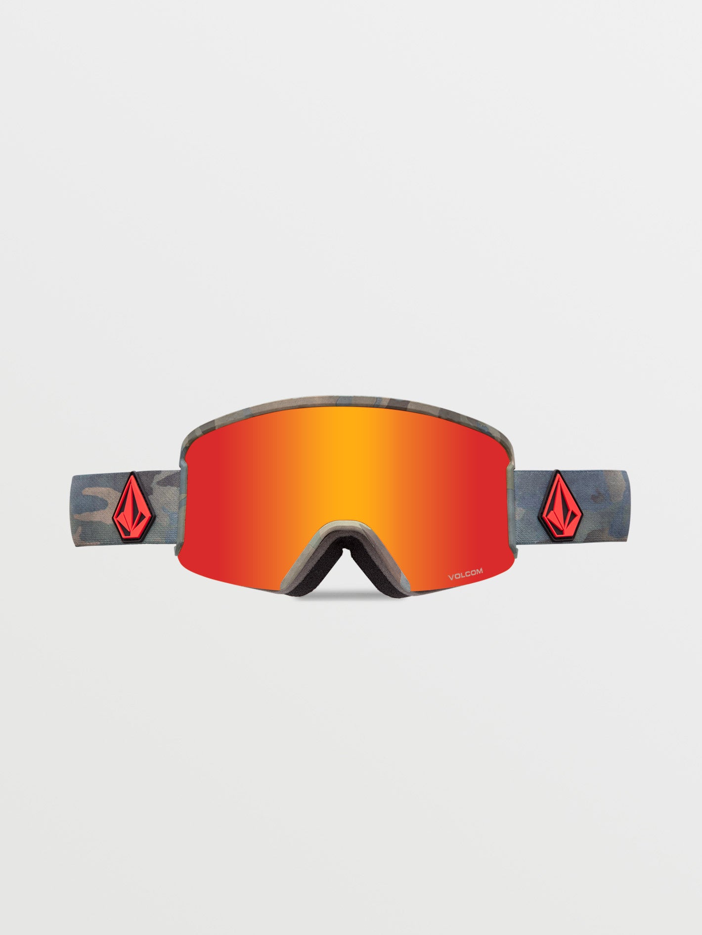 Volcom Garden Cloudwash Camo & Red Chrome Snowboard Goggles