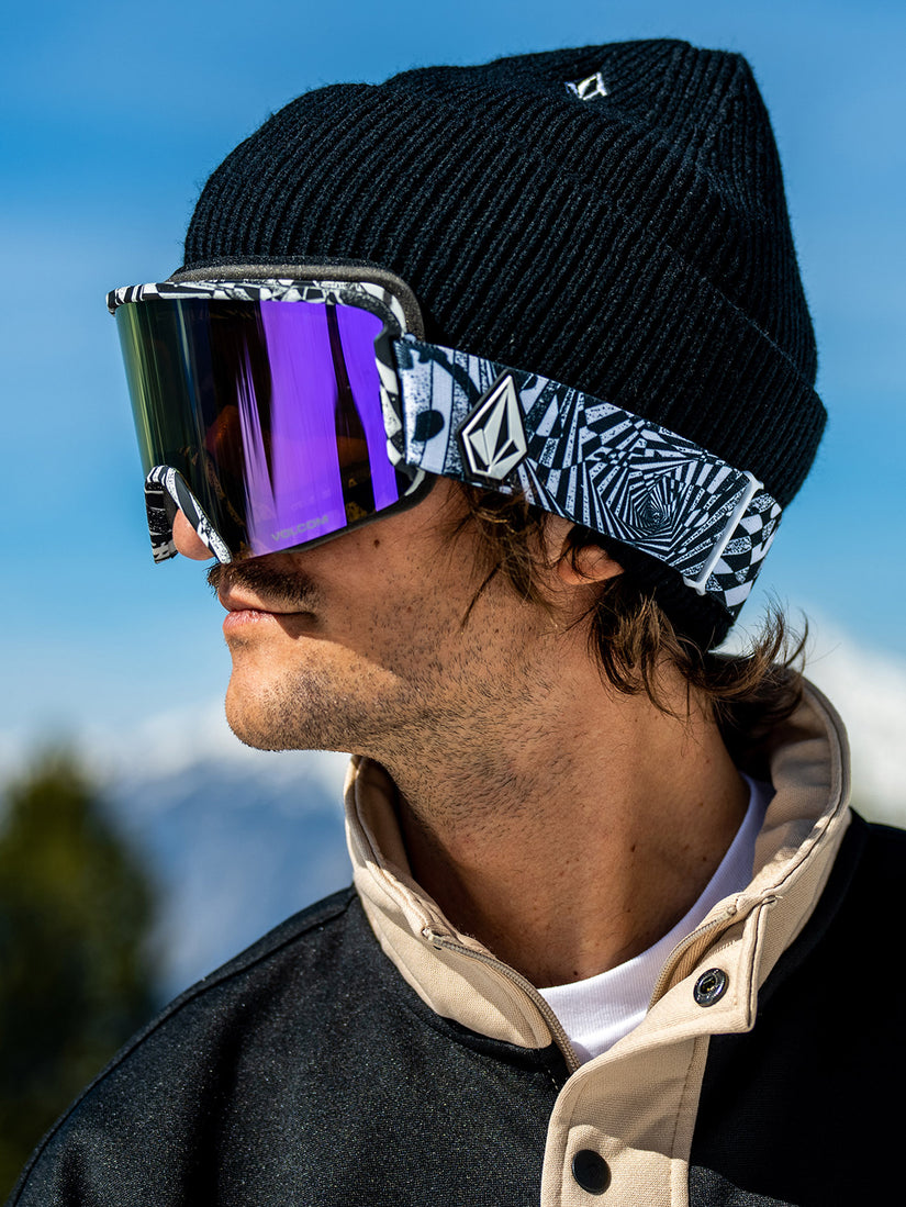 Garden Op Art Goggle (+ Bonus Lens - Yellow) - PURPLE CHROME - Unisex