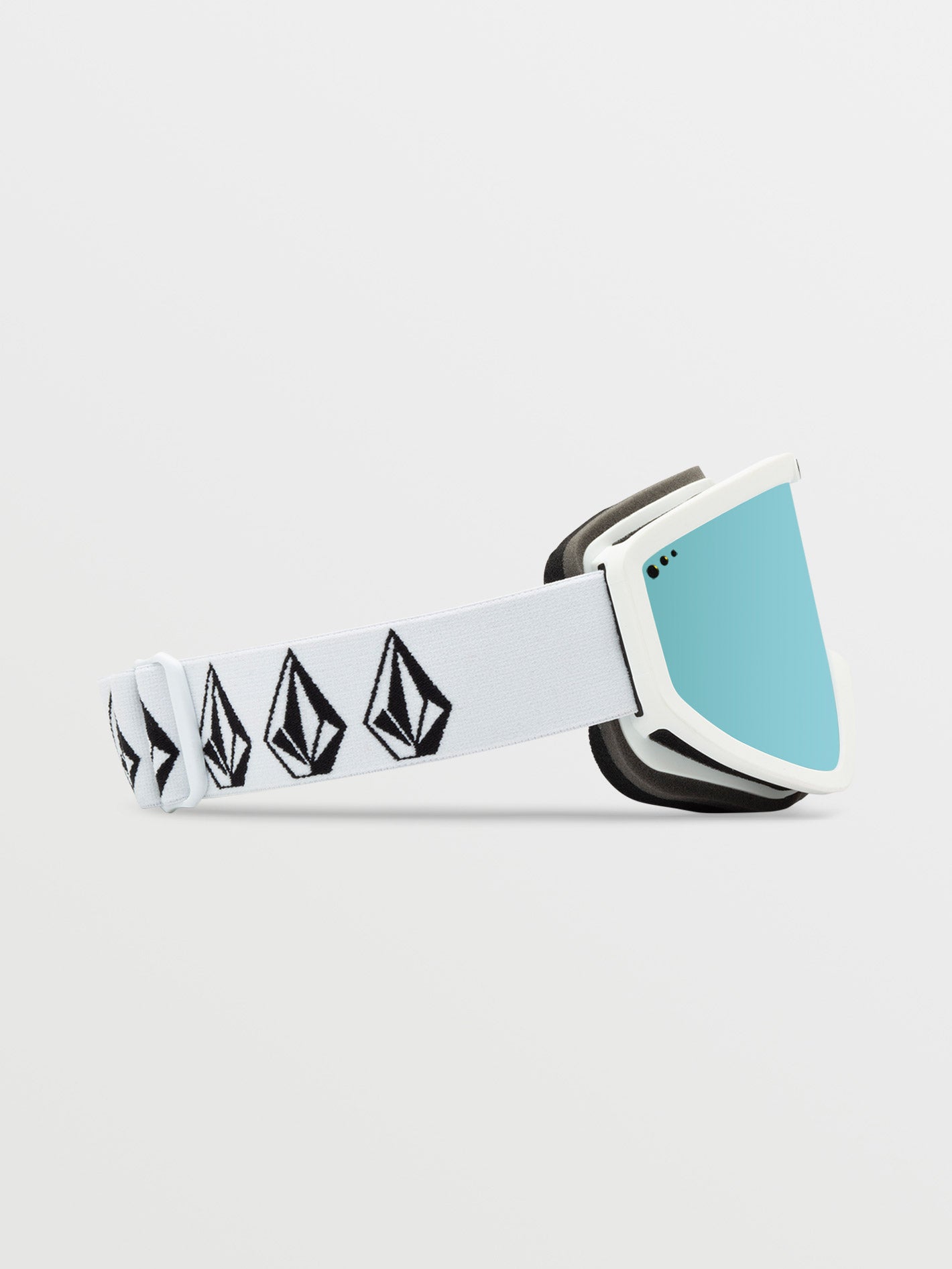 Footprints Matte White Stone Goggle (+Bonus Lens - Dark grey