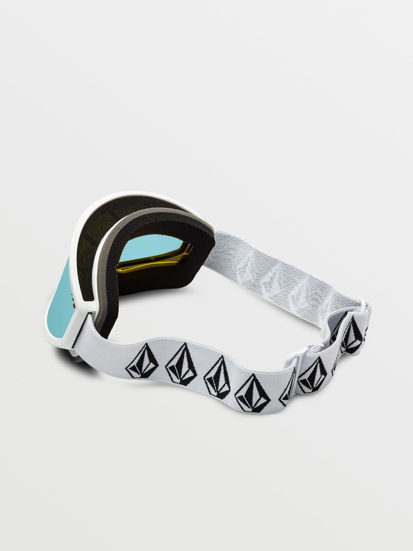 Footprints Matte White Stone Goggle (+Bonus Lens - Dark grey
