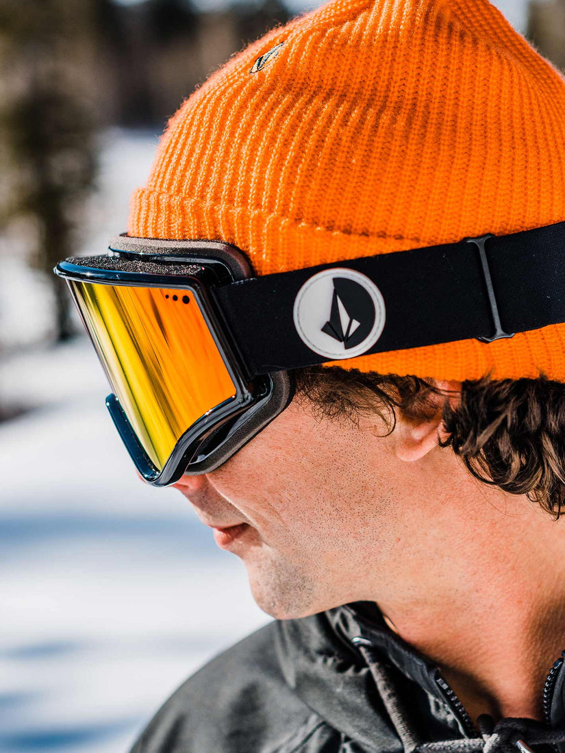 volcom yae goggles Yae Gloss Black Goggle - Red Chrome